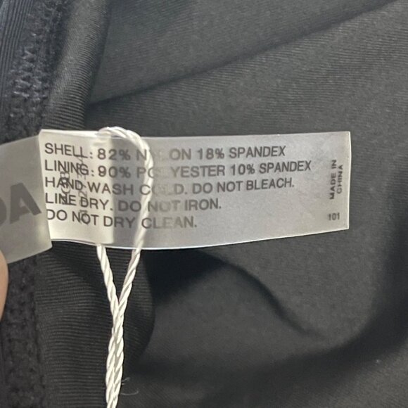 Aqua Eve Women’s Plus 20W Black One Piece Swimsuit V-Neck Halter Tummy Control - Picture 5 of 6